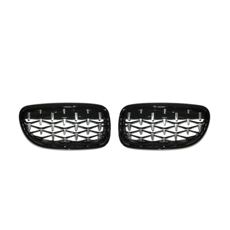 MLTLKPPVNG 1 Paar Auto Front Stoßstange Grille Niere Grille Für BM&W Für 3 Serie E90 2009 2010 2011 2012 Meteor Grill Racing Grills Auto Styling Nieren Kühlergrill(Silver and Black) von MLTLKPPVNG