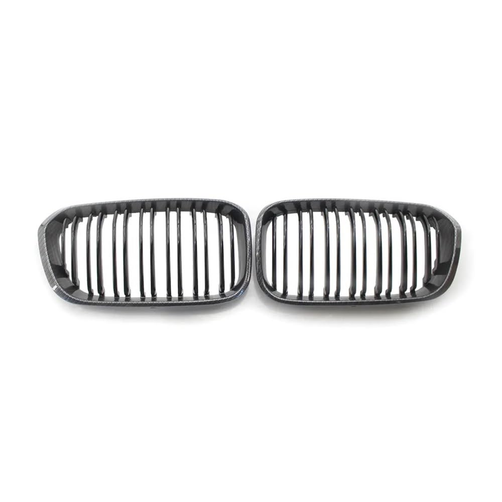 MLTLKPPVNG 1 Paar Carbon Fiber Für BM&W Für F20 F21 1er Serie 2015 2016 2017 Schwarz Glänzend Doppellamellen Front Racing Grille Nierengrill Nieren Kühlergrill(Kohlefaser) von MLTLKPPVNG