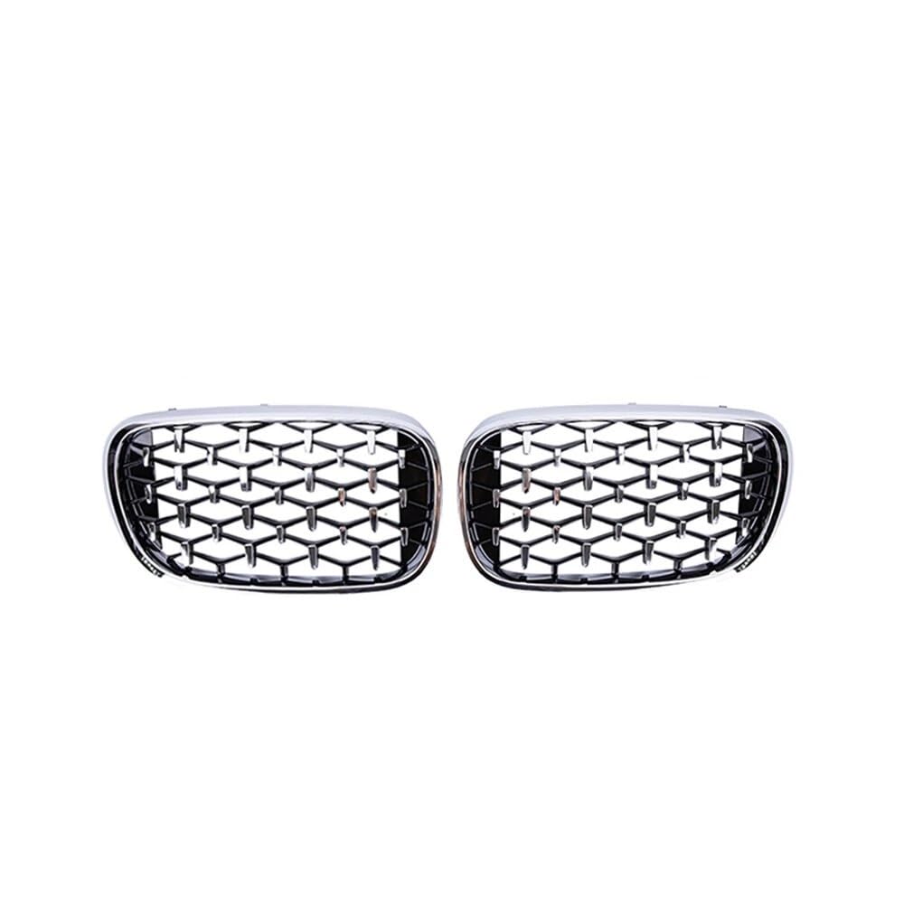 MLTLKPPVNG 2 Stück Auto Front Bumpe Nierengrill Für BM&W Für 7 G11 G12 730i 740i 750i 740e 725d 730d 2015–2019 2020 Diamant-Stil Renngitter Nieren Kühlergrill(Sliver) von MLTLKPPVNG