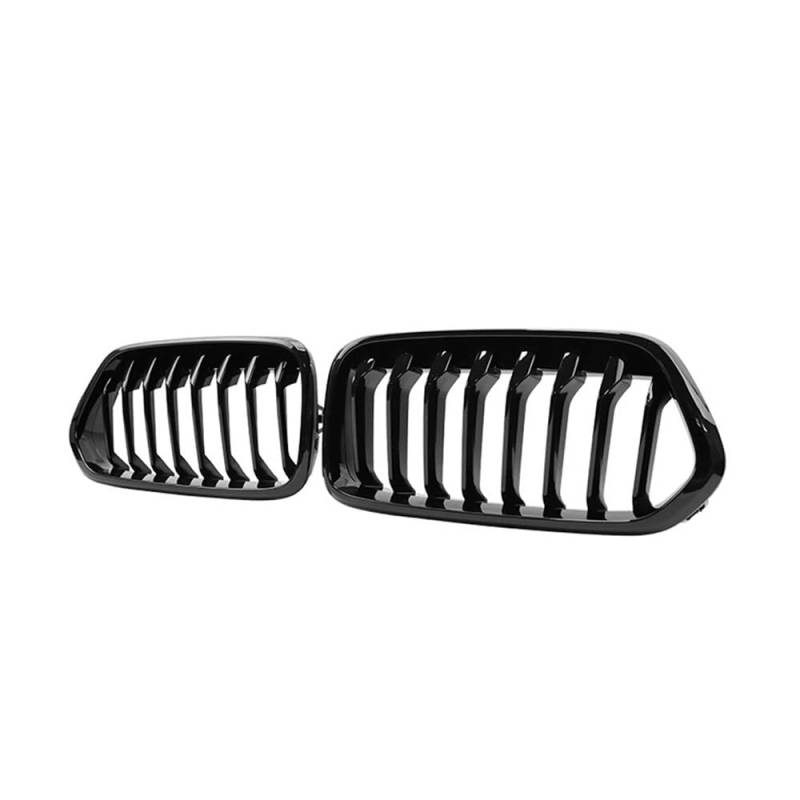 MLTLKPPVNG 2PCS Auto Vorderen Stoßfänger Niere Grille Glänzend Schwarz Für BM&W Für X2 F39 2018 2019 2020 2021 Einzelne Linie 1 Lamellen Racing Grills Nieren Kühlergrill von MLTLKPPVNG