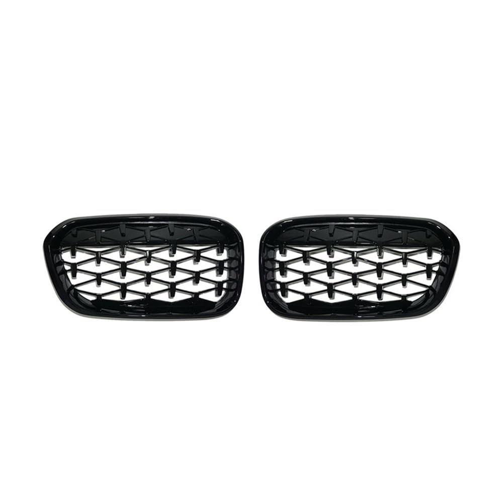 MLTLKPPVNG 2PCS Diamant Niere Racing Grille Für BM&W Für 1 Serie F20 F21 LCI 2016 2017 Meteor Grill Auto Vorderen Stoßfänger Ersatz Nieren Kühlergrill(Glossy Black) von MLTLKPPVNG