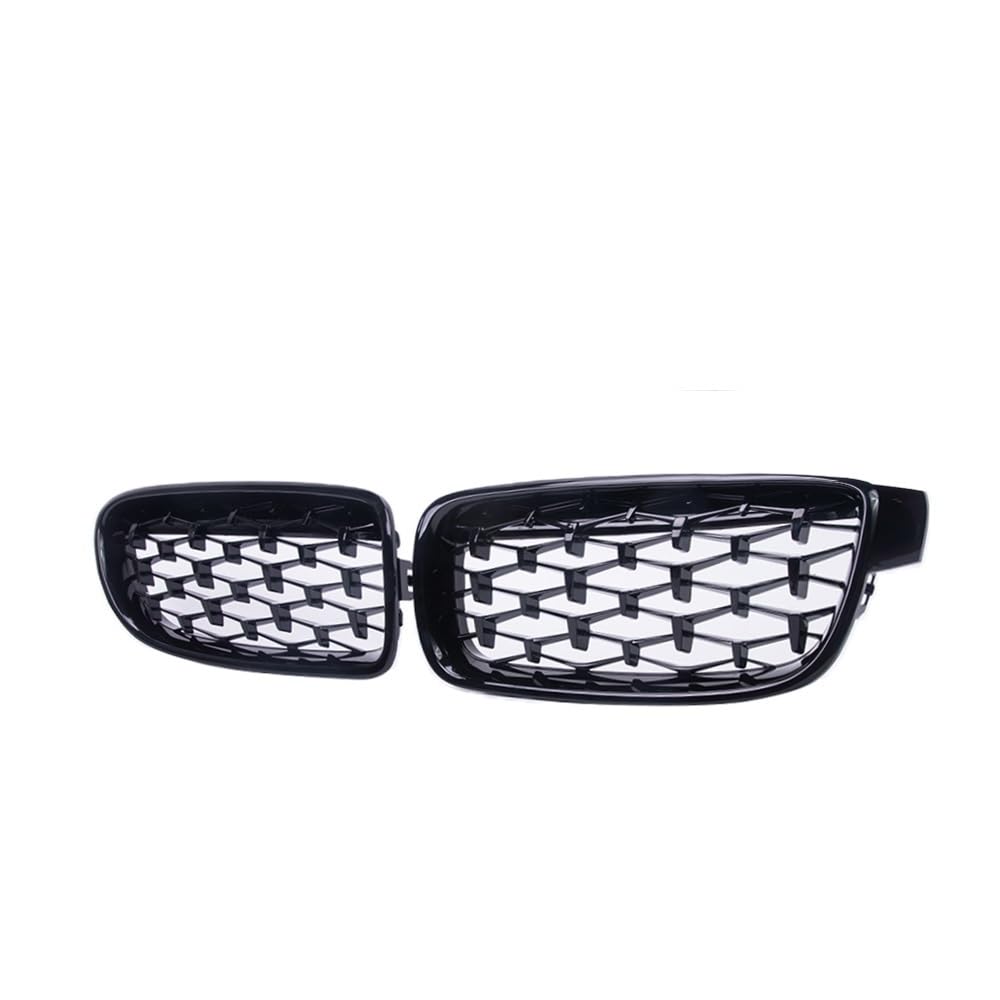 MLTLKPPVNG 2PCS Für BM&W 3 Serie F30 F35 F31 2012-2018 Auto Diamant Nieren Grills Racing Gitter Meteor Stil Stoßstange Grill Auto Styling Teile Nieren Kühlergrill(Glossy Black) von MLTLKPPVNG