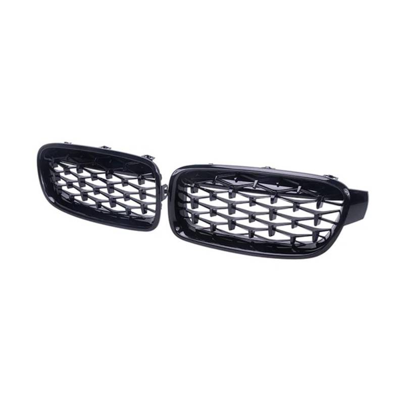 MLTLKPPVNG Auto Chrom Diamant Front Niere Grille Racing Grill Für BM&W Für 3 Serie F30 F31 F35 325xi 320i 325i 325i 328i 330i 2013-2018 2019 Nieren Kühlergrill(Schwarz glänzend) von MLTLKPPVNG