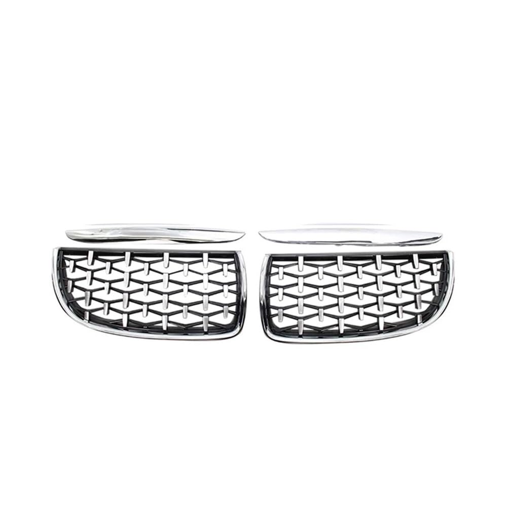 MLTLKPPVNG Auto Front Niere Ersatz Gitter Für BM&W Für 3 Serie E90 E91 320i 323i 328i 335i 2005 2006 2007 2008 Racing Grill Haube Augenlider Nieren Kühlergrill(Silver) von MLTLKPPVNG