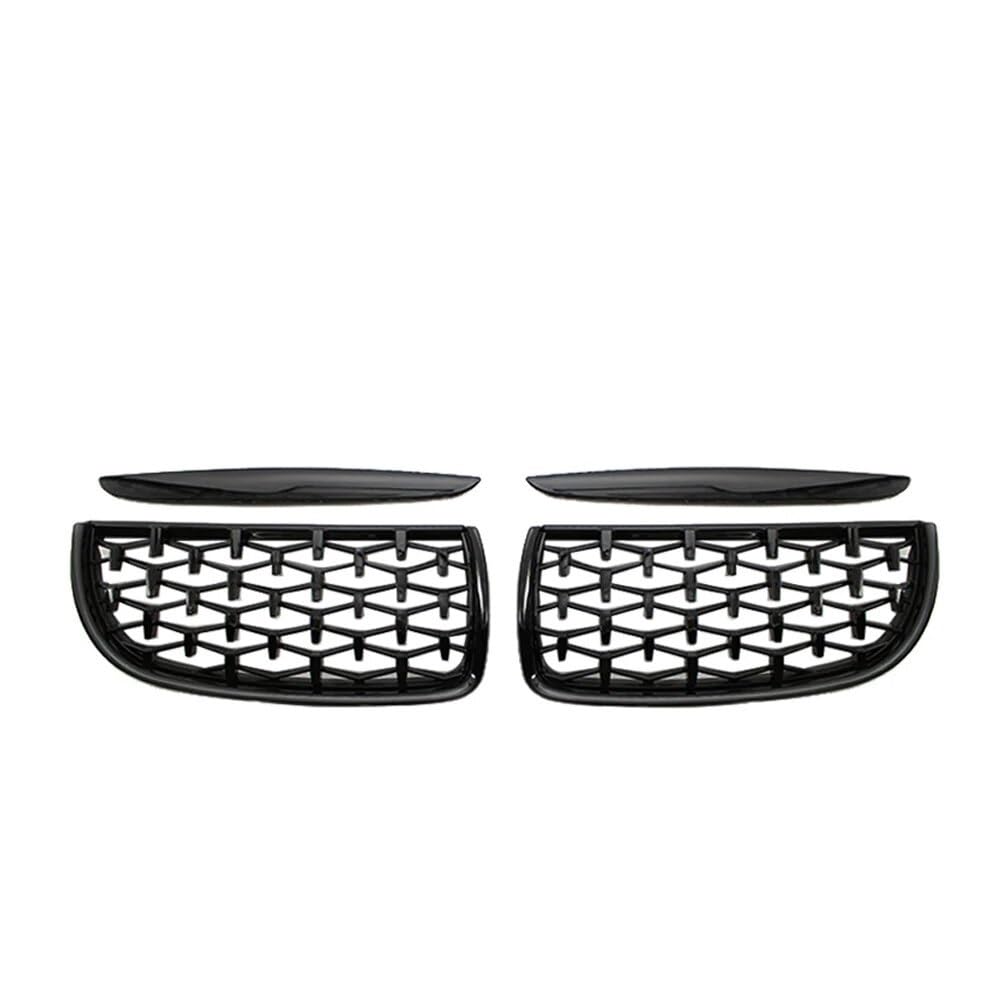 MLTLKPPVNG Auto Front Niere Grille Diamond Racing Grill Für BM&W Für 3 Serie E90 E91 320i 323i 328i 335i 2005 2006 2007 2008 Mesh Meteor Gitter Nieren Kühlergrill(Black) von MLTLKPPVNG