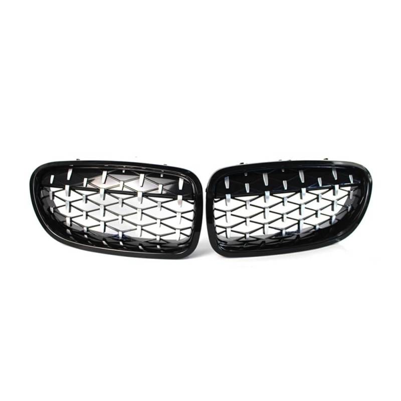 MLTLKPPVNG Auto Front Sport Grill Nieren Gitter Grill Diamant Für BM&W Für 5 Series F10 F11 520i 523i 525i 530i 535i 2010 2011 2012 2013 2014 Nieren Kühlergrill(Blacksilver) von MLTLKPPVNG