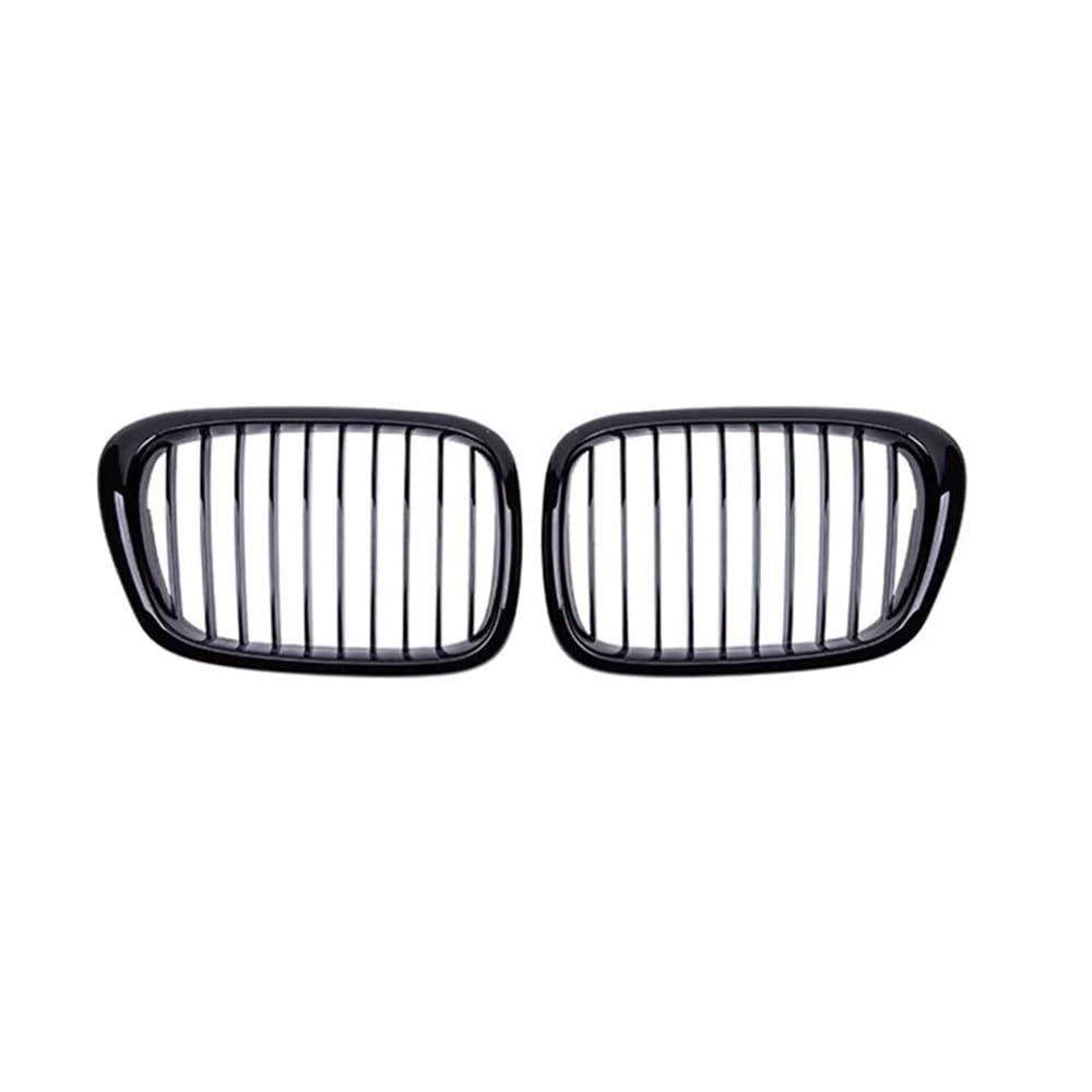 MLTLKPPVNG Auto-Frontgrill Stoßstangen-Motorhaubengrill Nieren-Renngrill Für BM&W Für E39 5er-Serie 1999–2003 Schwarz Glänzend Einzeilige Auto-ABS-Gitter Nieren Kühlergrill(Schwarz glänzend) von MLTLKPPVNG