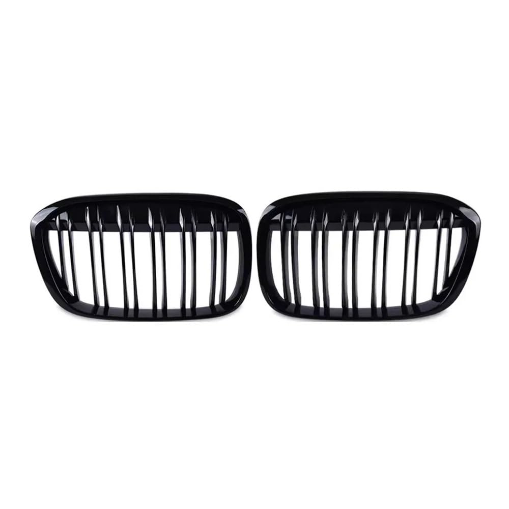 MLTLKPPVNG Auto Fronthaube Niere Stoßstange Grill Racing Grille Für BM&W Für X1 F48 F49 2016 2017 2018 2019 Glanz Schwarz Doppel Lamellen Grills Nieren Kühlergrill von MLTLKPPVNG