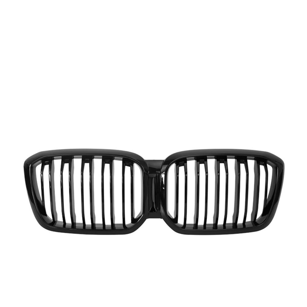 MLTLKPPVNG Auto Frontschürze Racing Grill Für BM&W Für X3 G01 X4 G02 2022 + Dual Lamellen Doppel Linie Glanz Schwarz Niere Grille Auto Ersatz Nieren Kühlergrill(None Hole) von MLTLKPPVNG