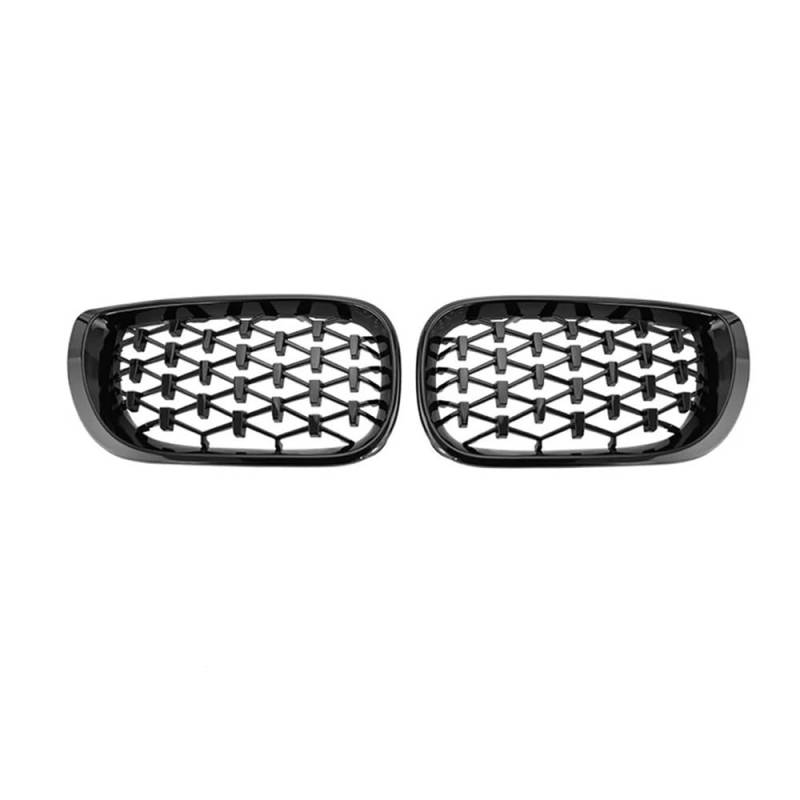 MLTLKPPVNG Auto Frontstoßstange Nierenhaube Diamant Nierengrill Renngrill Hellschwarz Für BM&W Für E46 4-Türer Touring Limousine 2002-2005 Nieren Kühlergrill(Black) von MLTLKPPVNG