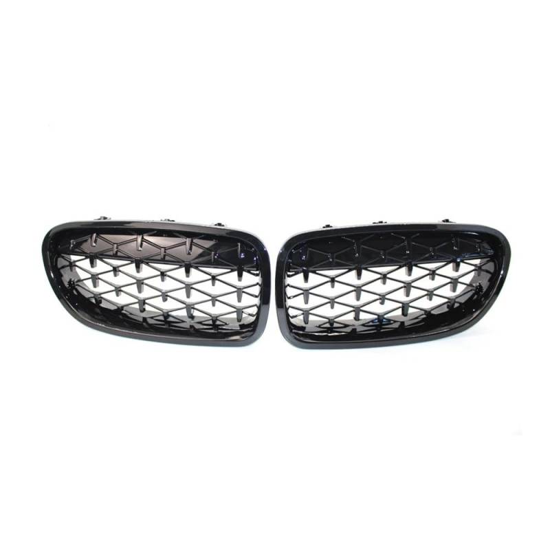 MLTLKPPVNG Auto Vorderen Stoßfänger Niere Grille Für BM&W Für F10 F18 520i 525i 2010-2014 2015 2016 Diamant Stil Racing Auto Grills ABS Nieren Kühlergrill(Schwarz glänzend) von MLTLKPPVNG