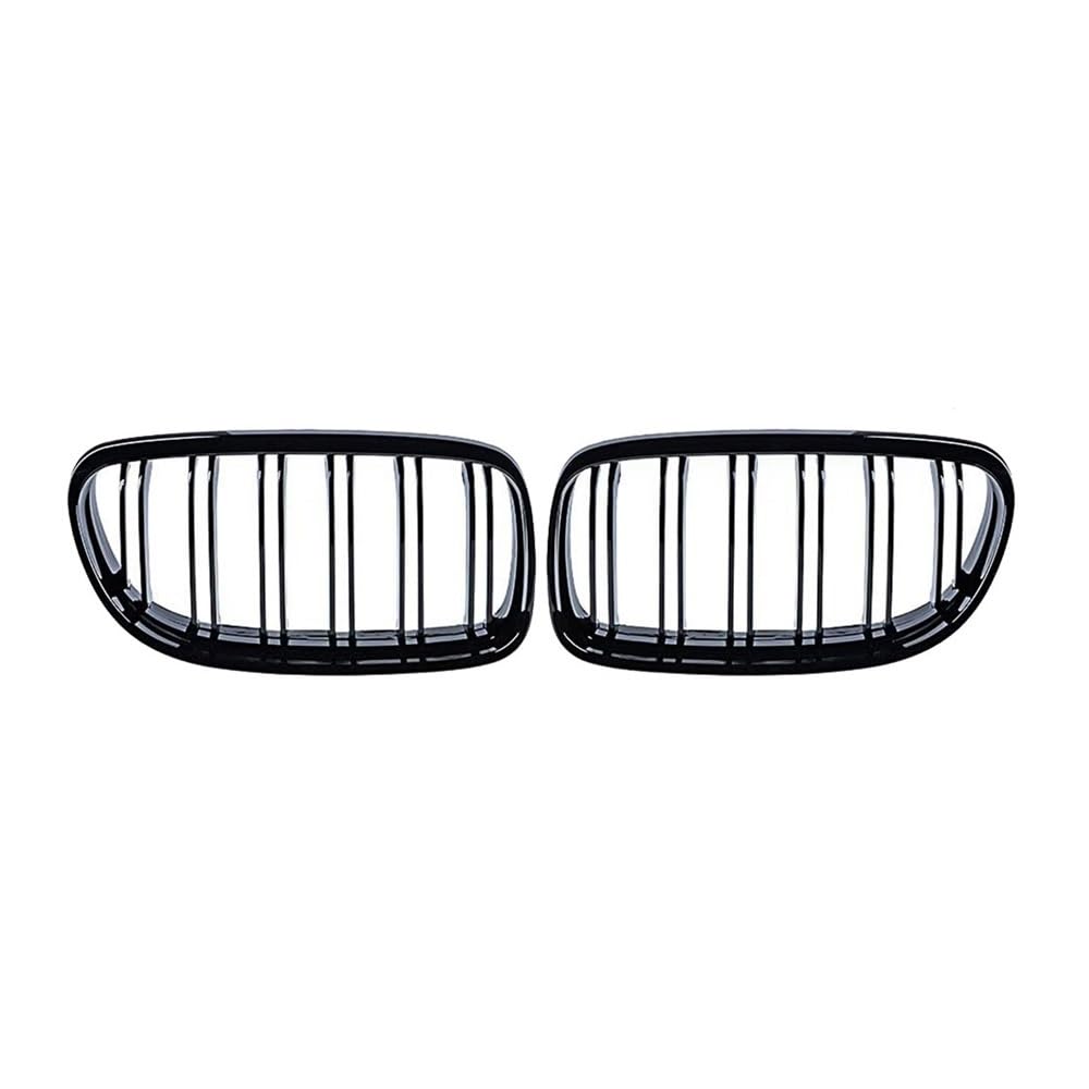 MLTLKPPVNG Carbon Faser Für BM&W 3 Serie E90 E91 318i 328i 2009-2012 Front Hood Grille Doppel Linie ABS Glänzend Schwarz Auto Nieren Grill Nieren Kühlergrill(Schwarz glänzend) von MLTLKPPVNG