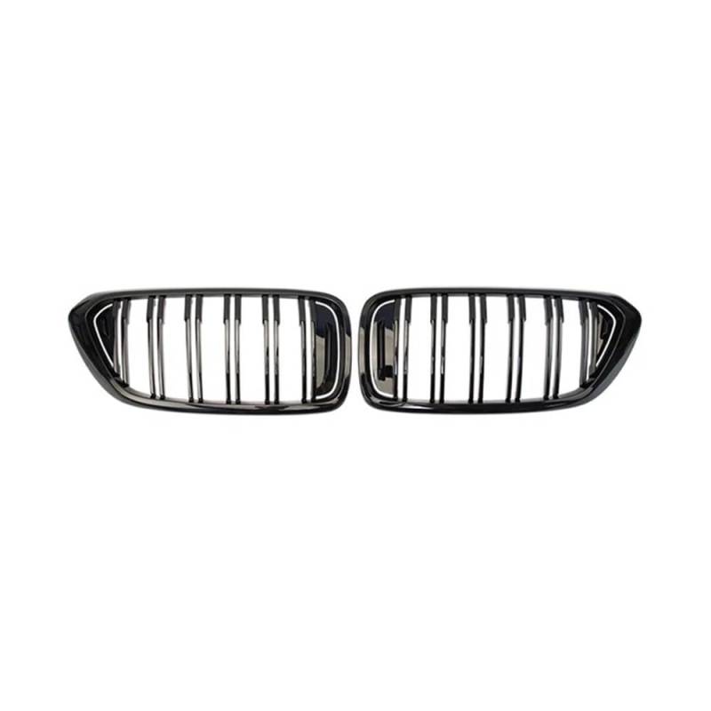 MLTLKPPVNG Carbon Fiber Grille Auto Front Nieren Gitter Haube Racing Grill Für BM&W Für 6-Serie GT G32 2018 2019 2020 Doppel Lamellen Grills ABS Nieren Kühlergrill(Schwarz glänzend) von MLTLKPPVNG