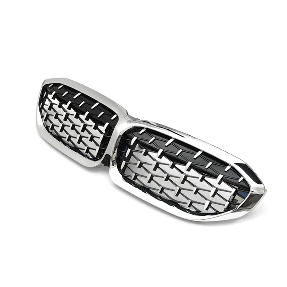 MLTLKPPVNG Diamant Auto Front Stoßstange Nieren Grill Racing Grille Für BM&W Für 3 Serie G20 G21 330i M3 340i 2019 2020 2021 2022 ABS Nieren Kühlergrill(All Silver) von MLTLKPPVNG