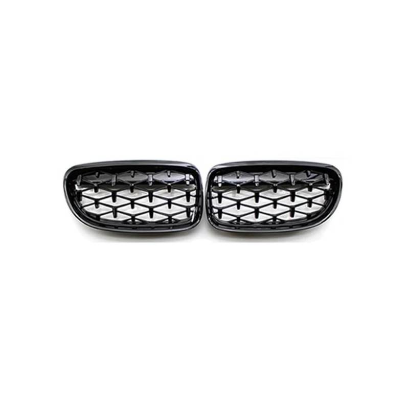 MLTLKPPVNG Diamond Grills Auto Nierengitter Frontstoßstange Racing Grill Auto Styling Für BM&W Für E90 E91 318i 320i 325i 328i 2009 2010 2011 2012 Nieren Kühlergrill(Schwarz glänzend) von MLTLKPPVNG