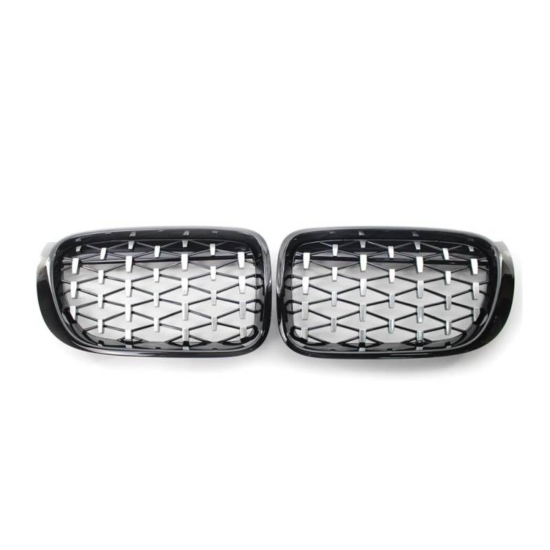 MLTLKPPVNG EIN Paar Auto-Front-Nierengrill Im Diamant-Stil Renngrills Für BM&W Für F25 F26 X3 X4 2014 2015 2016 2017 Auto-Styling Nieren Kühlergrill(Silver and Black) von MLTLKPPVNG