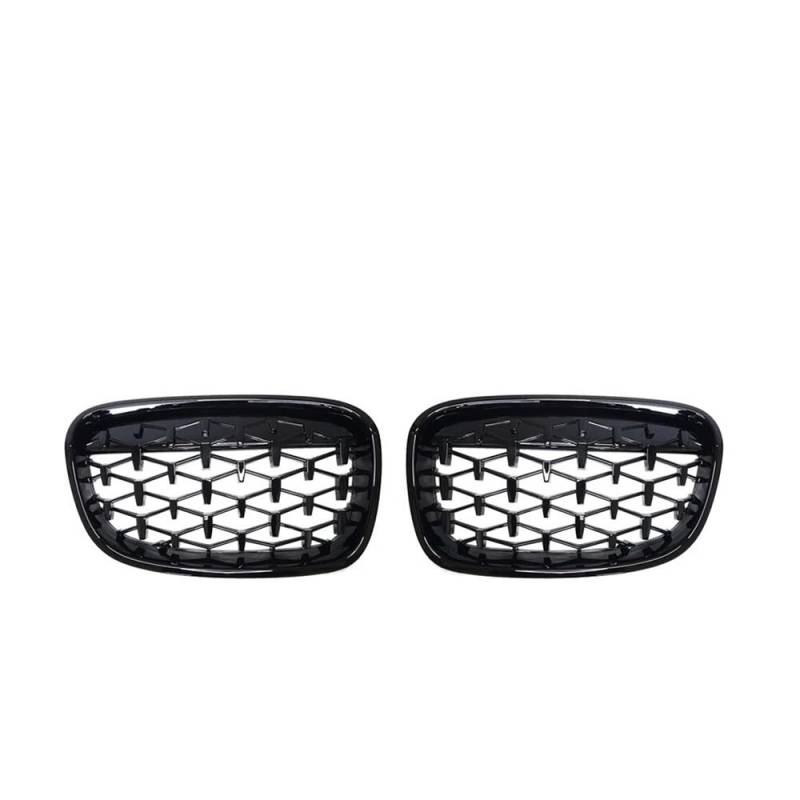 MLTLKPPVNG EIN Paar Diamond Grill Nieren-Renngitter Für BM&W Für 1 Serie F20 F21 116i 118i 2011 2012 2013 2014 Mesh Meteor Style Nieren Kühlergrill(Glossy Black) von MLTLKPPVNG