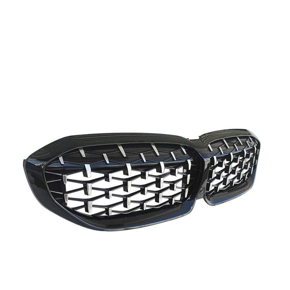 MLTLKPPVNG Front Diamond Nierengrill Ersatz Für BM&W Für 3er G20 G21 G28 2019 2020 2021 Racing Grills Grille Nieren Kühlergrill(Black and Silver) von MLTLKPPVNG