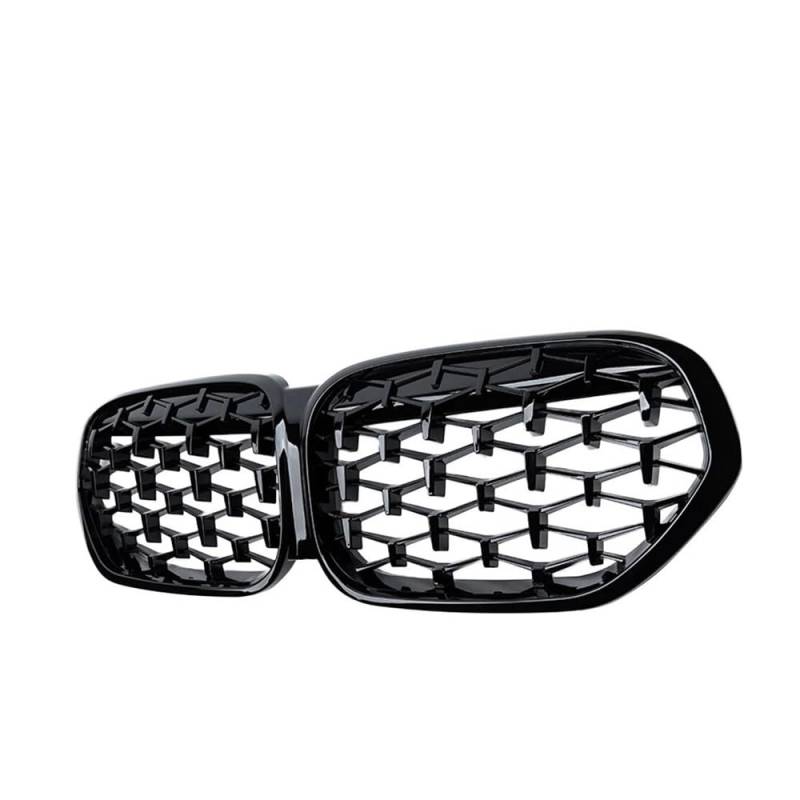 MLTLKPPVNG Frontstoßstange Nierengitter Diamond Racing Grills Ersatzgitter Für BM&W Für X1 F48 LCI 2020 2021 2022 Auto-Styling-Ersatz Nieren Kühlergrill(Black) von MLTLKPPVNG