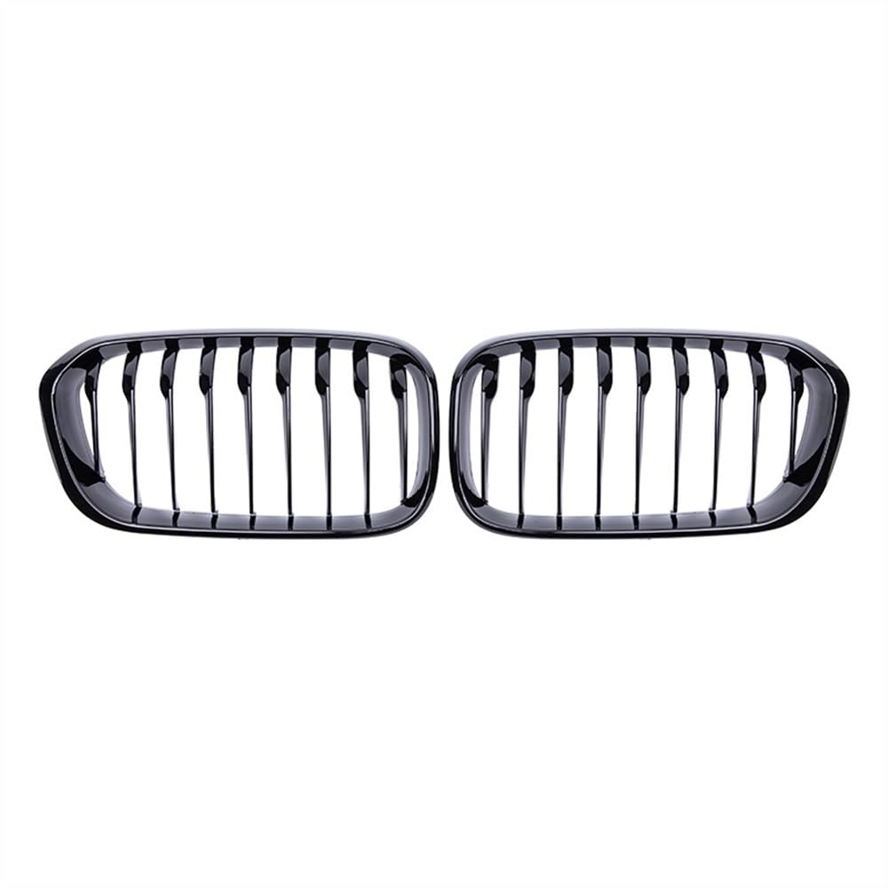 MLTLKPPVNG Für BM&W 1er F20 F21 2015 2016 2017 Einzelne Lamellen Glänzend Schwarz Auto-Frontgrill Haube Stoßstangengrill Renngrill Nierengitter Nieren Kühlergrill(Schwarz glänzend) von MLTLKPPVNG