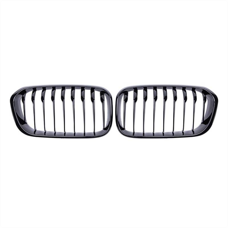 MLTLKPPVNG Für BM&W 1er F20 F21 2015 2016 2017 Einzelne Lamellen Glänzend Schwarz Auto-Frontgrill Haube Stoßstangengrill Renngrill Nierengitter Nieren Kühlergrill(Schwarz glänzend) von MLTLKPPVNG