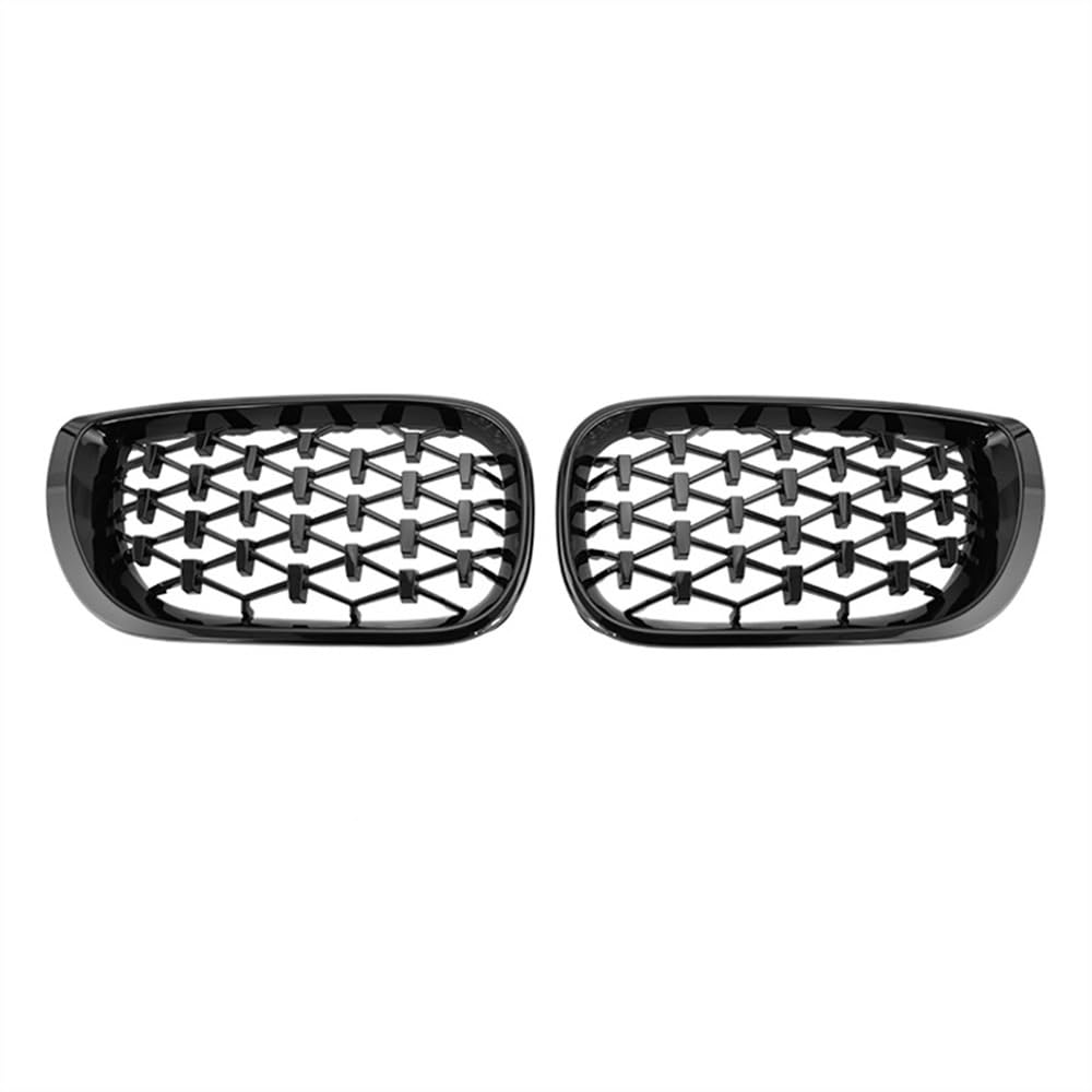 MLTLKPPVNG Für BM&W 3 Serie E46 318i 320i 325i Auto Front Niere Grills Diamant Grille Racing Grill 4 Tür 2002-2005 Auto ABS Styling Nieren Kühlergrill(Schwarz glänzend) von MLTLKPPVNG