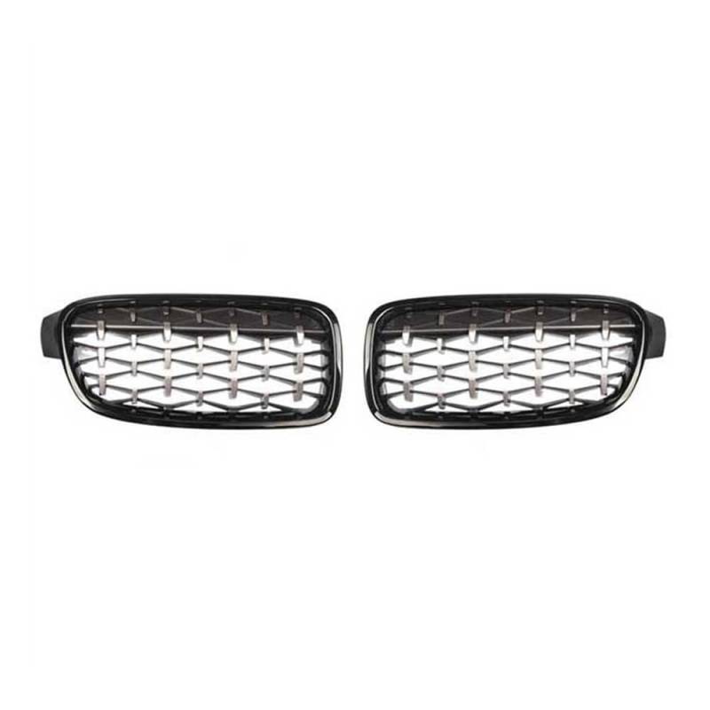 MLTLKPPVNG Für BM&W 3er F30 F31 F35 320i 320d 325i 2012 2013 2014 2015 2016 2017 Auto-Front-Sportgrill Nierengrills Nieren Kühlergrill(Blacksilver) von MLTLKPPVNG