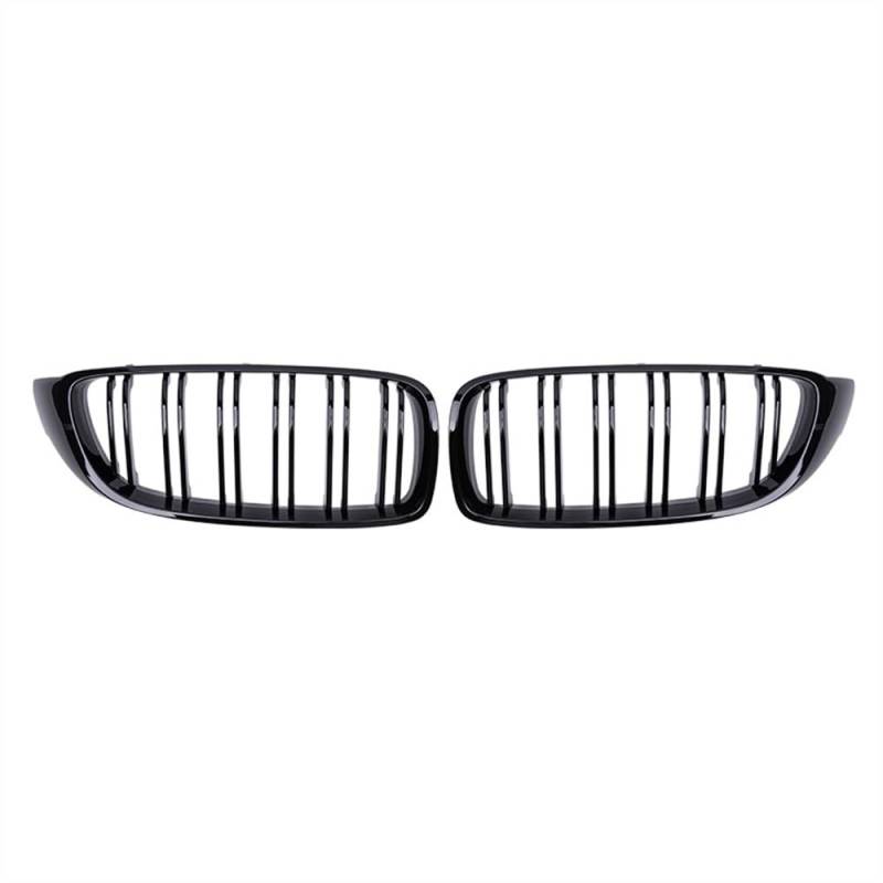 MLTLKPPVNG Für BM&W 4er F32 F33 F36 M3 F80 M4 F82 2012-2015 2016 2017 2018 Auto-Frontstoßstangengrill Racing Grill Dual-Lamellen Glänzend Schwarze Gitter Nieren Kühlergrill(Schwarz glänzend) von MLTLKPPVNG