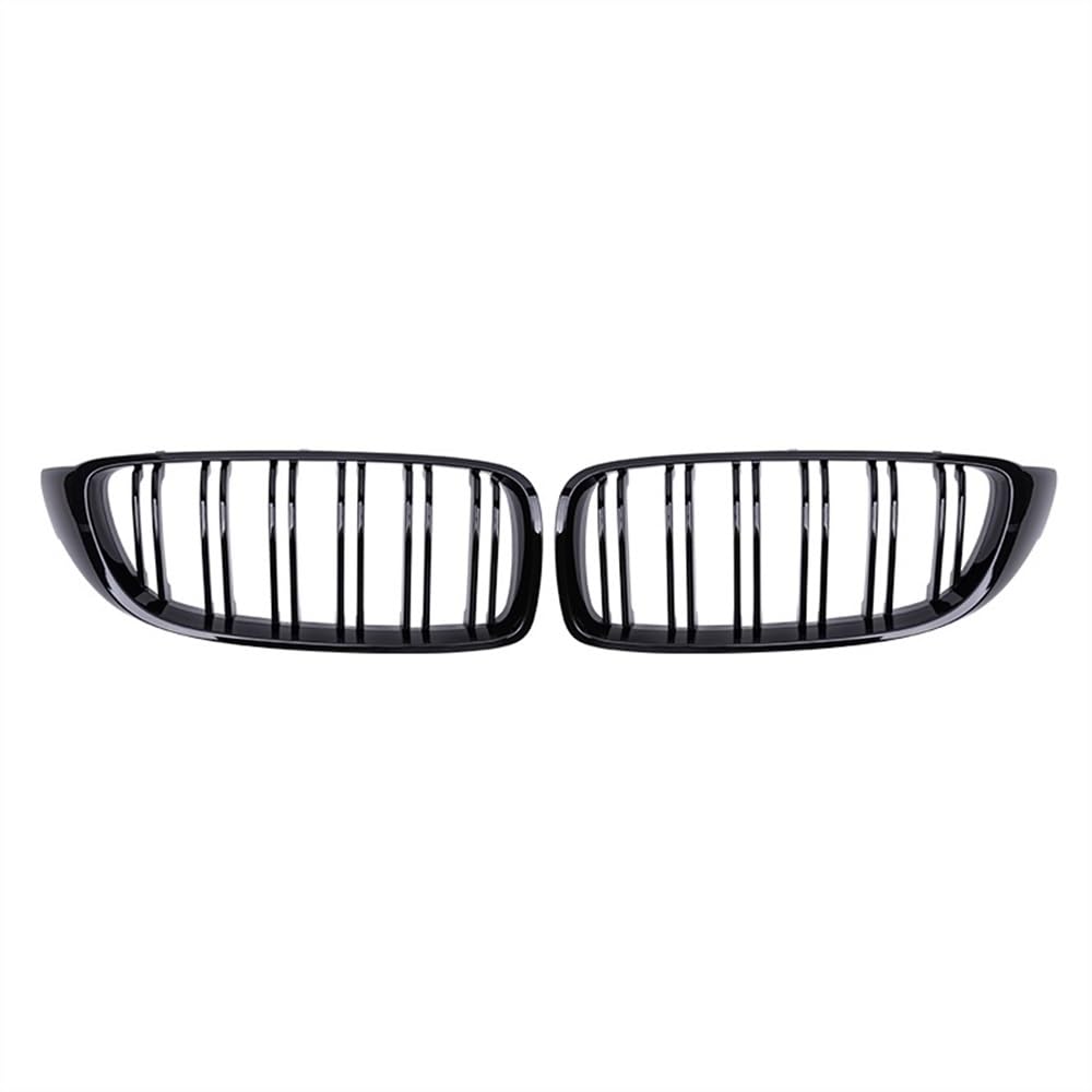 MLTLKPPVNG Für BM&W 4er F32 F33 F36 M3 F80 M4 F82 2012-2015 2016 2017 2018 Dual-Lamellen Glänzend Schwarz Auto-Frontstoßstangengrill Renngrill Nieren Kühlergrill(Schwarz glänzend) von MLTLKPPVNG