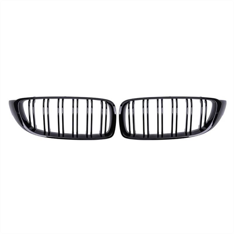 MLTLKPPVNG Für BM&W 4er F32 F33 F36 M3 F80 M4 F82 2012-2015 2016 2017 2018 Dual-Lamellen Glänzend Schwarz Auto-Frontstoßstangengrill Renngrill Nieren Kühlergrill(Schwarz glänzend) von MLTLKPPVNG