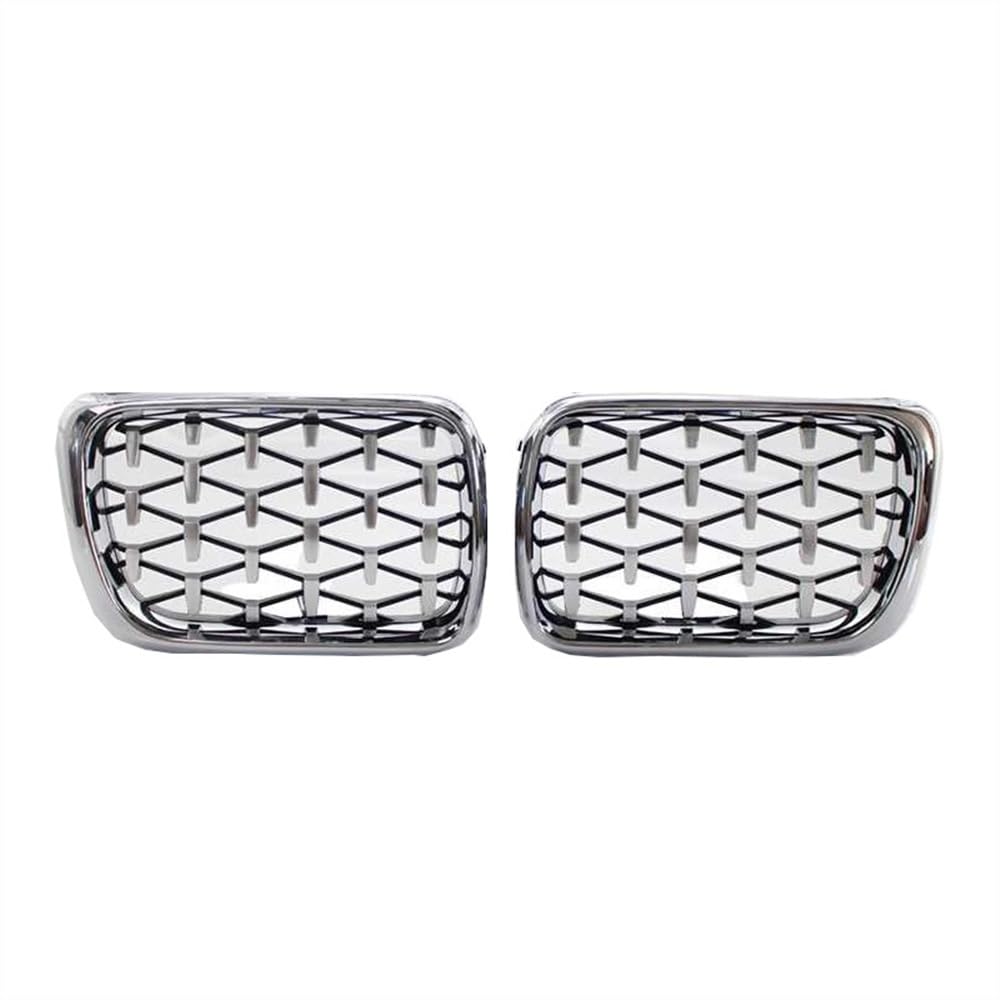 MLTLKPPVNG Für BM&W E36 3-Serie 318I 323I 328I M3 Diamant Grill Auto Front Niere Grille Stoßstange Gitter ABS Racing Grills 1997 1998 1999 Nieren Kühlergrill(Full Silver) von MLTLKPPVNG