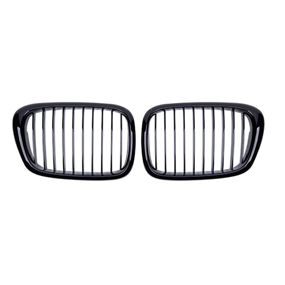 MLTLKPPVNG Für BM&W E39 5 Serie 1999 2000 2001 2002 2003 Auto ABS Gitter Glanz Schwarz Auto Front Grill Stoßstange Haube Grille Niere Racing Grills Nieren Kühlergrill(Matt-schwarz) von MLTLKPPVNG