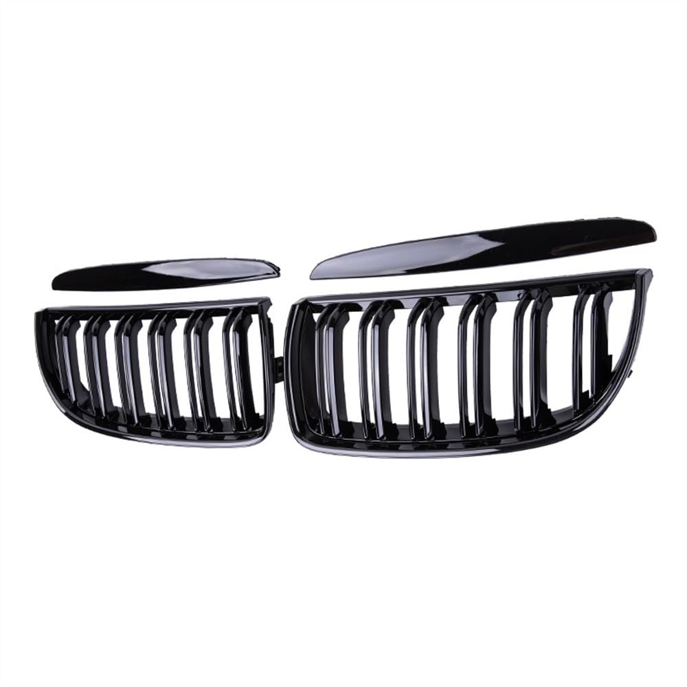 MLTLKPPVNG Für BM&W E90 E91 3 Serie 323I 328I 335I 330I 325I 2005 2006 2007 2008 ABS Grille Racing Grill Glänzend Schwarz Auto Front Stoßstange Gitter Nieren Kühlergrill(Schwarz glänzend) von MLTLKPPVNG