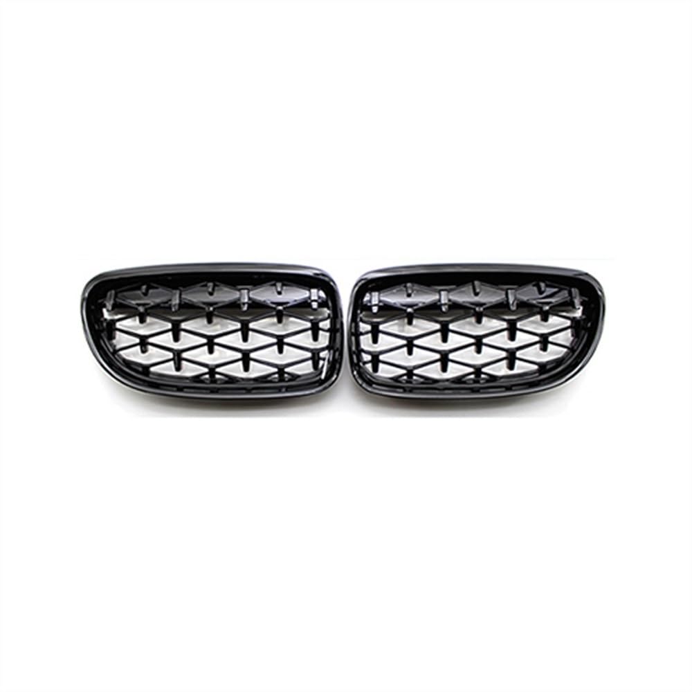 MLTLKPPVNG Für BM&W E90 E91 318i 320i 325i 328i 2009 2010 2011 2012 Diamant Grills Auto Niere Grille Frontschürze Racing Grill Auto Styling Nieren Kühlergrill(Schwarz glänzend) von MLTLKPPVNG