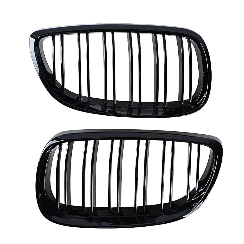 MLTLKPPVNG Für BM&W E92 E93 M3 2006-2009 Frontschürze Nierengrill Glanz Schwarz Dual Line Grille Auto Styling Racing Gitter Ersatzteil Nieren Kühlergrill von MLTLKPPVNG