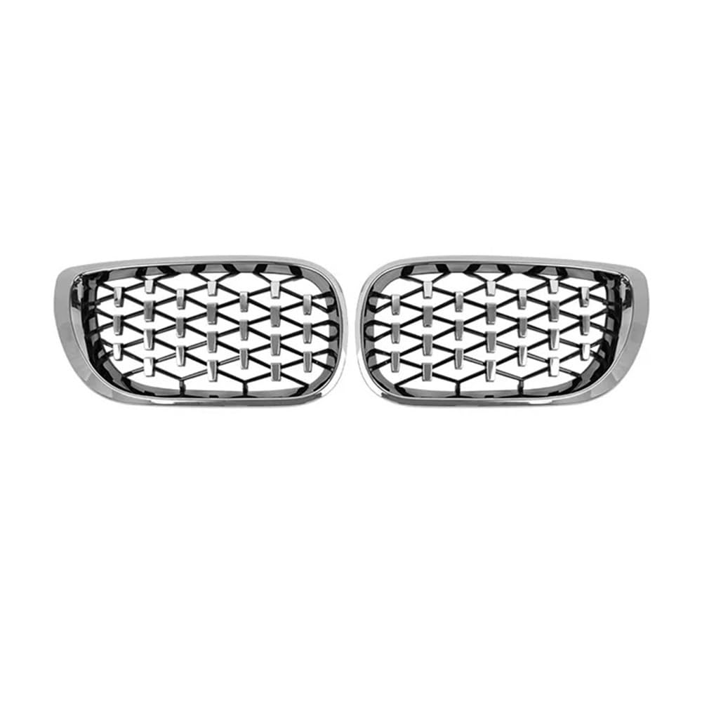 MLTLKPPVNG Für BM&W Für 3er E46 318i 320i 325i 4 Türer 2002-2005 Auto Front Nierengrill Diamantgrill Renngrill Auto ABS Styling Gitter Nieren Kühlergrill(All Silver) von MLTLKPPVNG