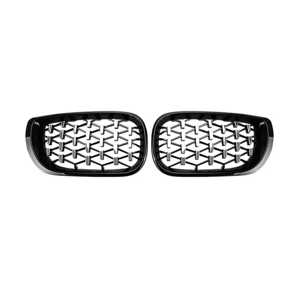 MLTLKPPVNG Für BM&W Für 3er E46 318i 320i 325i 4 Türer 2002-2005 Auto Front Nierengrill Diamantgrill Renngrill Auto ABS Styling Gitter Nieren Kühlergrill(Black and Silver) von MLTLKPPVNG