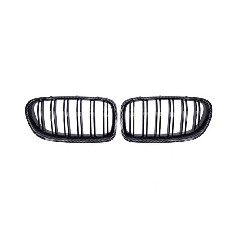 MLTLKPPVNG Für BM&W Für F10 F11 5-Serie 523i 525i 530i 2010-2013 2014 2015 2016 2017 Doppel Salz Carbon Faser Auto Front Niere Grill Nieren Kühlergrill von MLTLKPPVNG