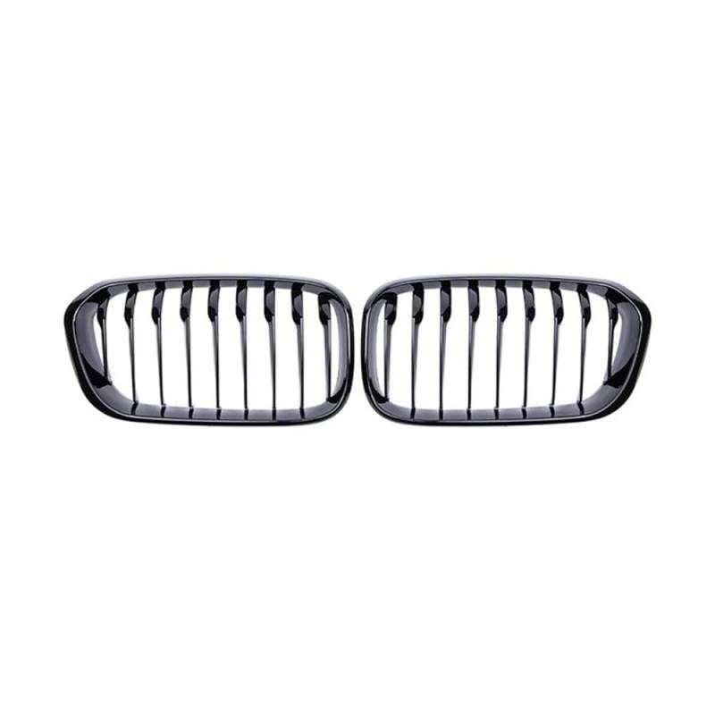 MLTLKPPVNG Für BM&W Für F20 F21 116i 118i 120i 125i 2015-2018 Auto Front Hood Grille Gitter Einzellamelle Nierengrillrahmen Glanzschwarzer Grill Nieren Kühlergrill(Schwarz glänzend) von MLTLKPPVNG