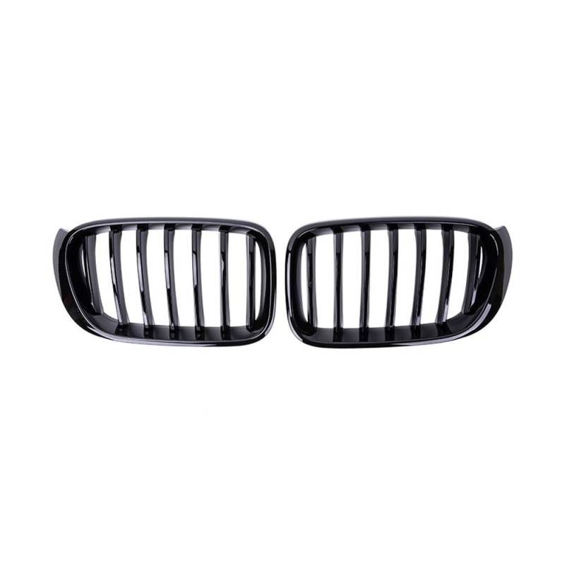 MLTLKPPVNG Für BM&W Für X3 X4 F25 F26 2014 2015 2016 2017 Auto Frontschürze Grille Niere Racing Grill Glänzend Schwarz Single Line Lamellen Gitter Nieren Kühlergrill von MLTLKPPVNG