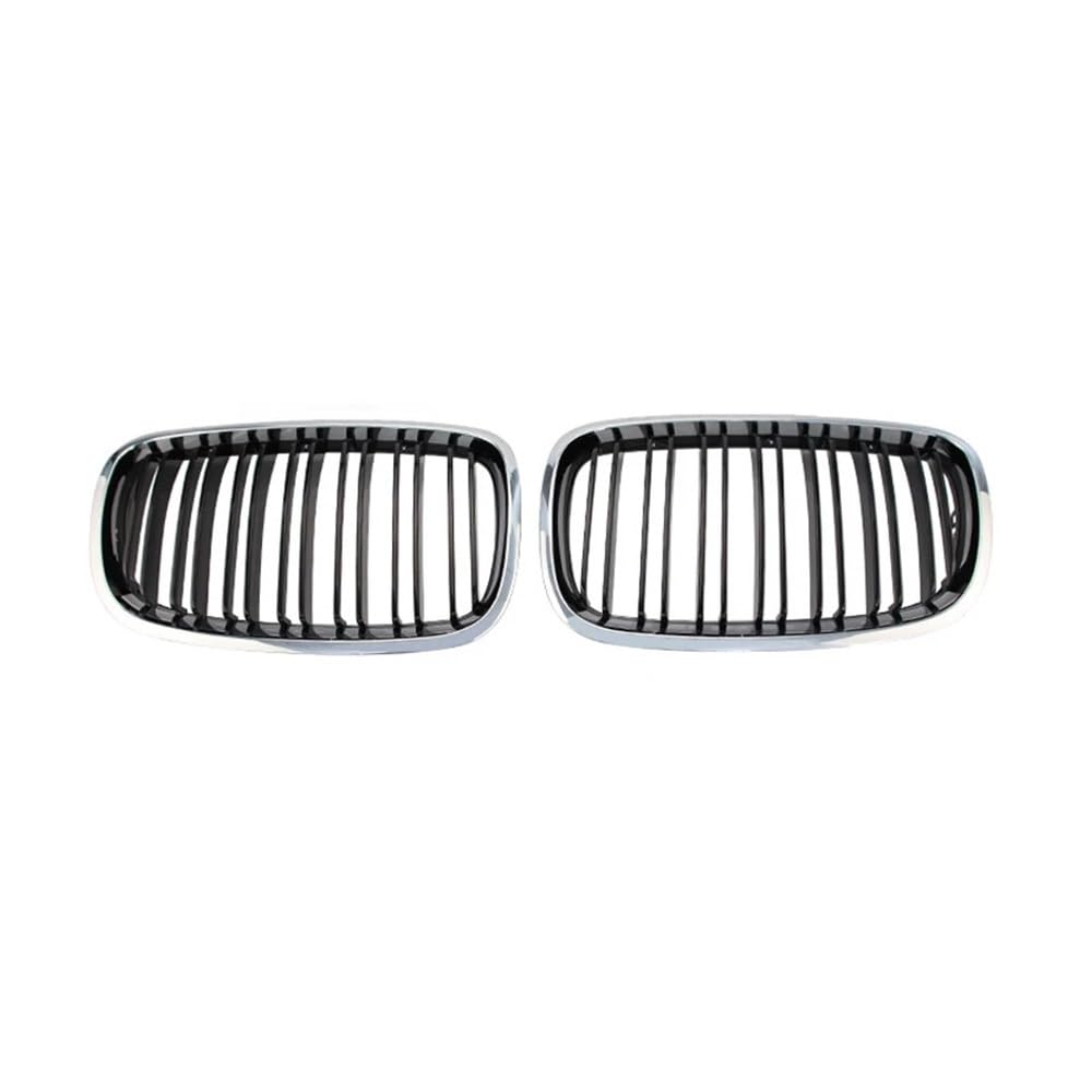 MLTLKPPVNG Für BM&W Für X5 X6 E70 E71 2008-2012 2013 Chrom Auto Vorderen Stoßfänger Niere Grille Grills Racing Grill Trim Auto Doppel Linie Nieren Kühlergrill von MLTLKPPVNG