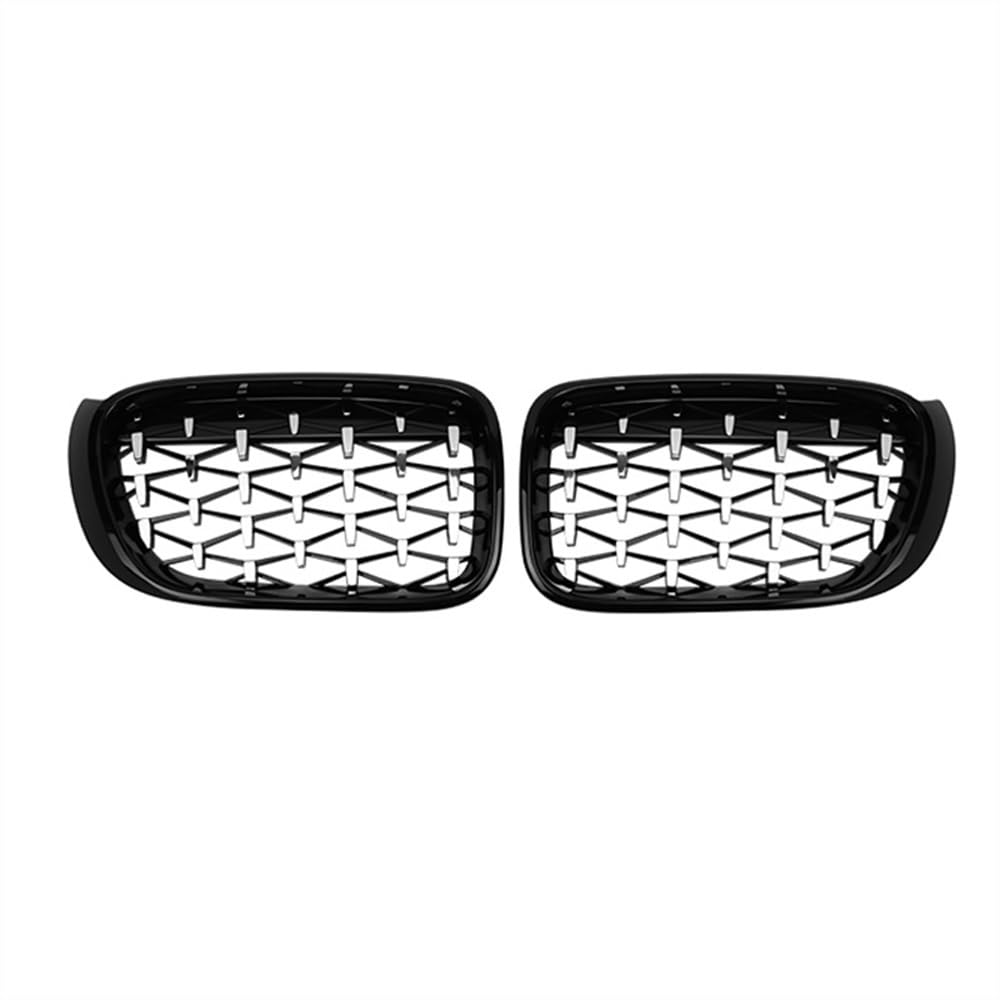 MLTLKPPVNG Für BM&W X3 X4 F25 F26 2014 2015 2016 2017 Silber Diamant Auto Frontstoßstange Grille Racing Grills Nierengitter Grill Nieren Kühlergrill(Black Silver) von MLTLKPPVNG