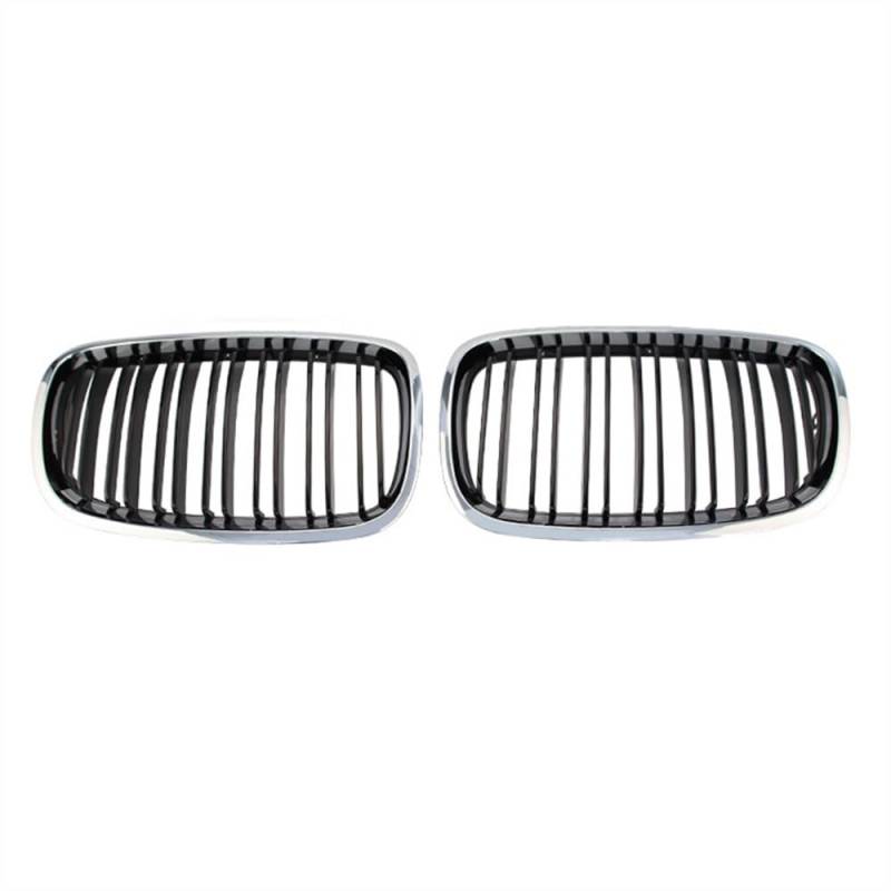 MLTLKPPVNG Für BM&W X5 X6 E70 E71 Chrom Auto Vorderen Stoßfänger Niere Gitter Grills Racing Grill Trim Auto Doppel Linie 2008-2013 Nieren Kühlergrill von MLTLKPPVNG