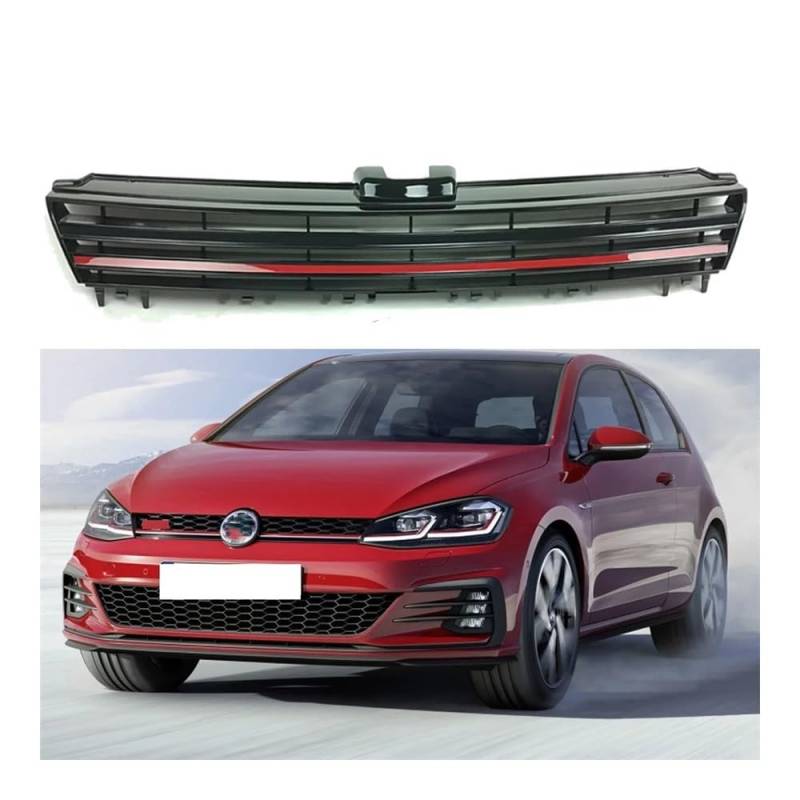 MLTLKPPVNG Glänzend Schwarz Frontstoßstange Nierengrill Gitter Für V&W Für Golf VII Mk7 Für Jetta GTI GTD TSI RS 2015 2016 2017 2018 Nieren Kühlergrill von MLTLKPPVNG