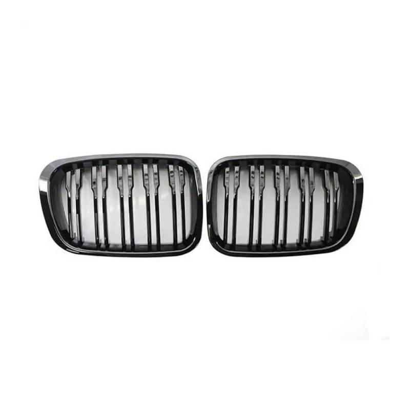 MLTLKPPVNG Niere Kühlergrill Doppel-Linie Matt Für BM&W Für E46 3-Serie 325i 330i 323i 4 Tür 1998 1999 2000 2001 2002 Auto Ersatz Teil Nieren Kühlergrill(Schwarz glänzend) von MLTLKPPVNG