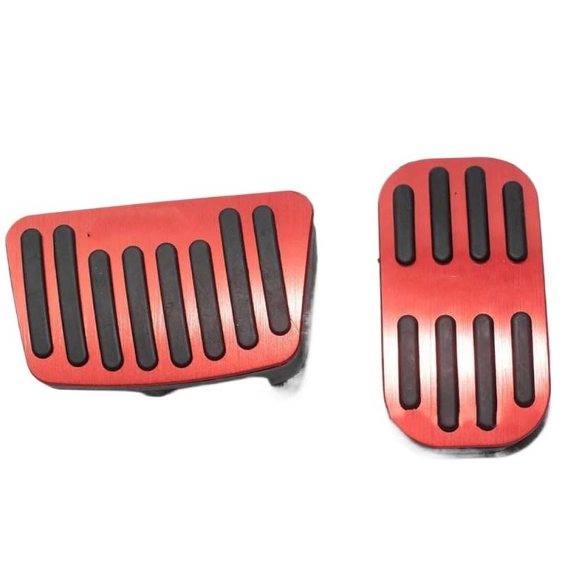 Pedalsatz Fußpedal AT Edelstahl Auto Fußpedale Für Toy&ota Für Coro┐lla Für Kreuz XG10 2020 2021 2022 Bremse Nicht-slip Pedal Abdeckung Pad 2 PCS(Red) von MLTLKPPVNG