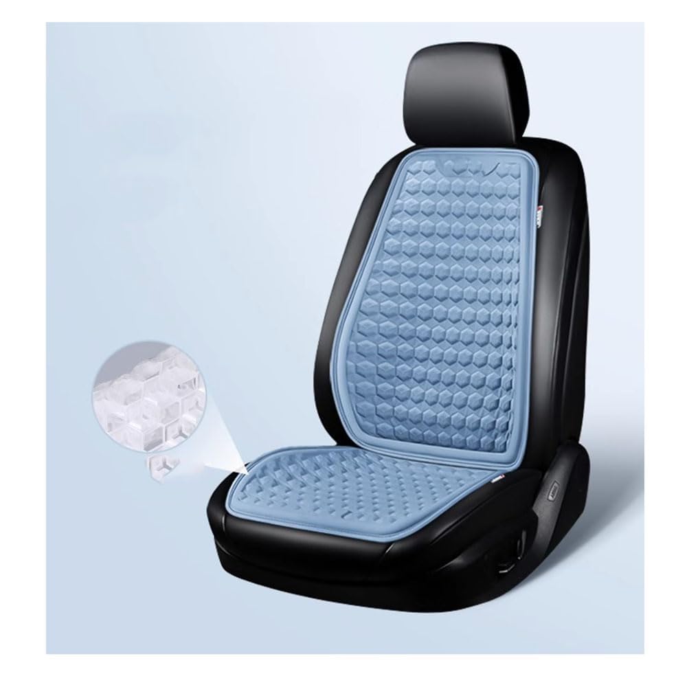 Auto Gel-Sitzkissen für Mazda 2 III Hatchback (DJ) 2014-2019, Sommersitzkissen RüCkenlehne Sitzbezug Atmungsaktiv SchonbezüGe Sitzschoner Zubehör,E/Blue-2pcs von MLVVHK