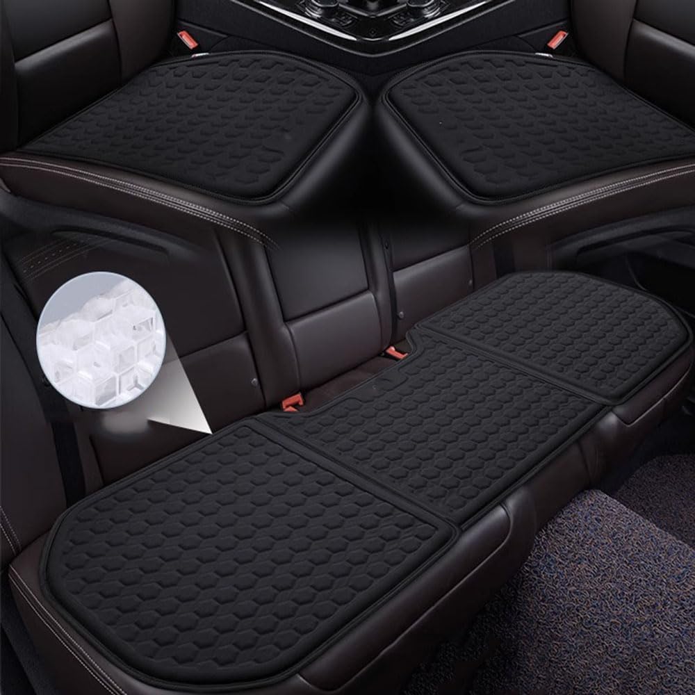 Auto Gel-Sitzkissen für Mazda 2 III Sedan (DL) 2014-2019, Sommersitzkissen RüCkenlehne Sitzbezug Atmungsaktiv SchonbezüGe Sitzschoner Zubehör,I/Black-3pcs von MLVVHK