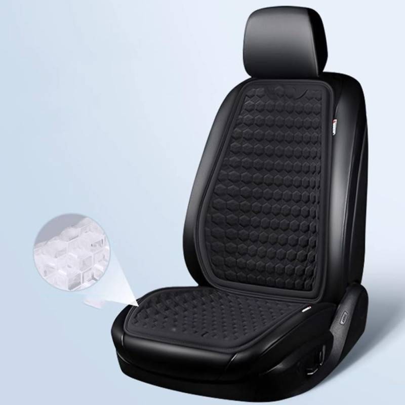 MLVVHK Auto Gel-Sitzkissen für Smart EQ fortwo Cabrio (A453) 2020+, Sommersitzkissen RüCkenlehne Sitzbezug Atmungsaktiv SchonbezüGe Sitzschoner Zubehör,F/Black-2pcs von MLVVHK