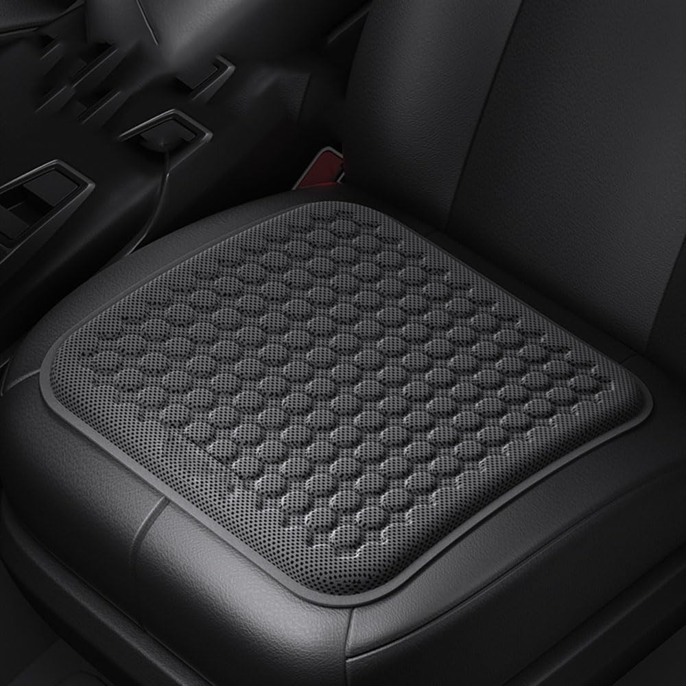 MLVVHK Auto Gel-Sitzkissen für Suzuki Alto VIII hatchback 2014+, Sommersitzkissen RüCkenlehne Sitzbezug Atmungsaktiv SchonbezüGe Sitzschoner Zubehör,C/Black-1pc von MLVVHK